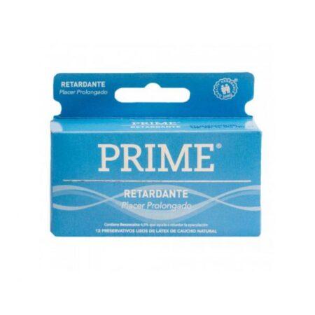 Prime Retardante Preservativos Retardant Latex Condoms with Delay Lubricant, 4 boxes with 3 condoms ea (12 count)