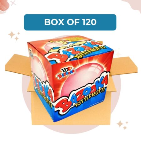 Bazooka Chicle Globo Tutti-Frutti Bubblegum, 4 g / 0.14 oz (Box of 120)