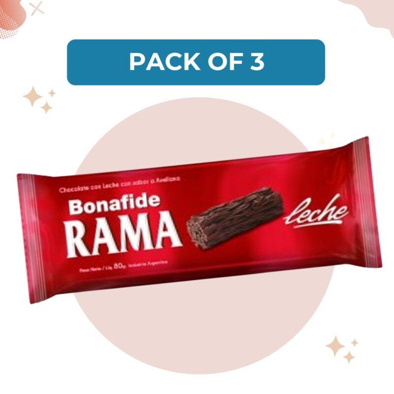 Bonafide Rama Milk Chocolate Handcrafted Branched Milk Chocolate, 80 g / 2.8 oz (Pack of 3)
