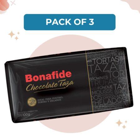 Bonafide Taza Chocolate Dark Chocolate, 100 g / 3.5 oz (Pack of 3)