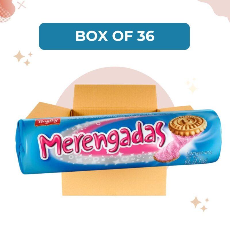 MERENGADAS COOKIES WITH STRAWBERRY GUMMY FILLING, 93 G / 3.3 OZ (BOX OF 36)