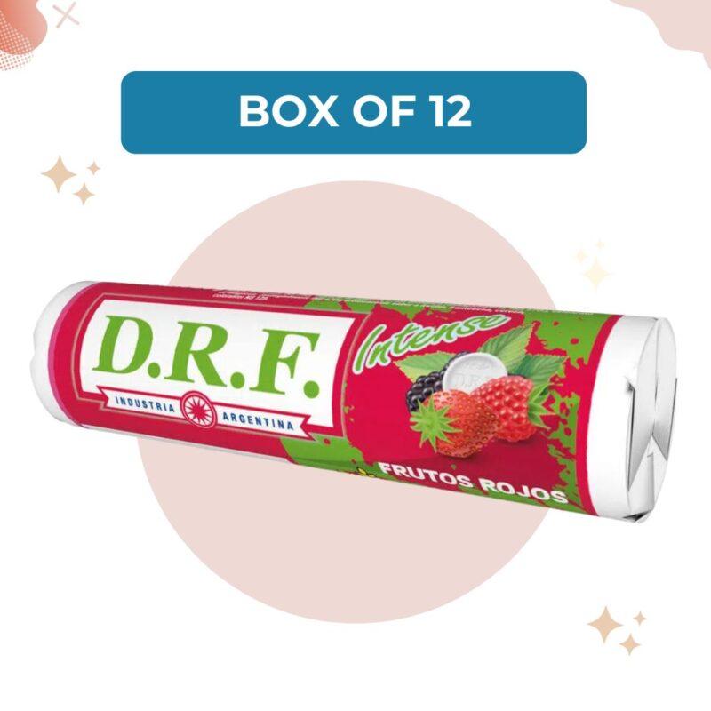 DRF Pastillas Frutos Rojos Candy Pills Red Berries Flavor, 23 g / 0.8 oz (Box of 12)