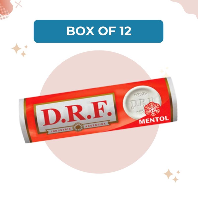 DRF Pastillas Candy Pills Menthol Flavor, 23 g / 0.8 oz (Box of 12)