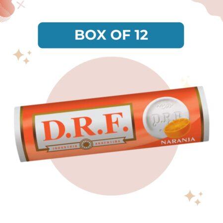 DRF Pastillas Naranja Candy Pills Orange Flavor, 23 g / 0.8 oz (Box of 12)