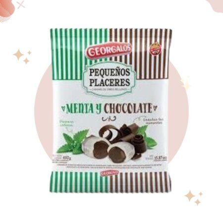 Caramelos Georgalos Pequeños Placeres Chocolate & Mint Filled Hard Candies, 450 g / 15.9 oz bag