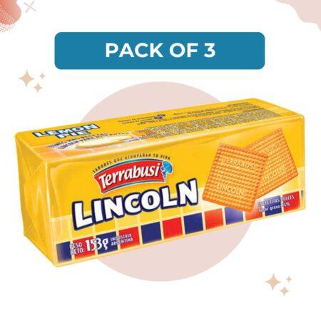 Lincoln Terrabusi Sweet Cookies Vanilla & Sweet Lemon Flavor, 153 g / 5.4 oz (Pack of 3)