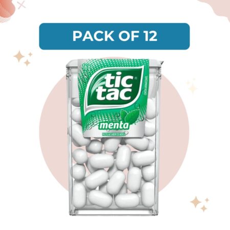Tic Tac Pastillas Menta Fresh Breath Mints Mint Flavor Candies, 16 g / 0.56 oz each (Pack of 12)