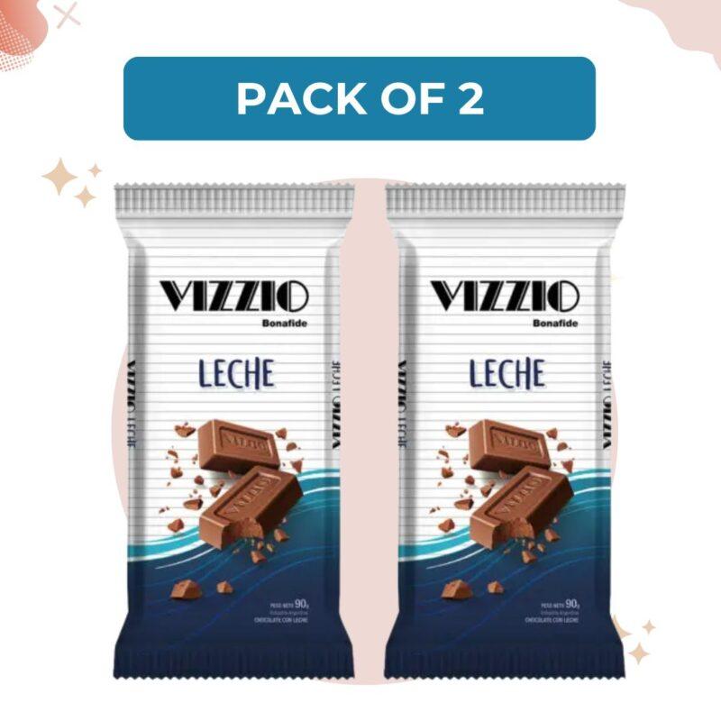 Vizzio by Bonafide Tableta Chocolate con Leche with Milk Chocolate pack of 2