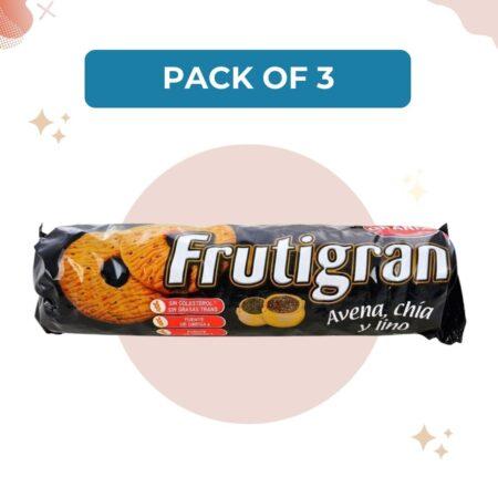 Frutigran Sweet Cookies with Avena, Chia y Lino 250g (Pack of 3)