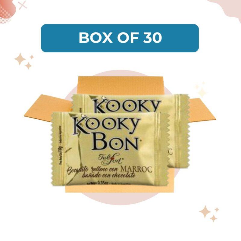 Kooky Bon Bocadito Chocolate Bite with Marroc Cream by Felfort, 10 g (box of 30)