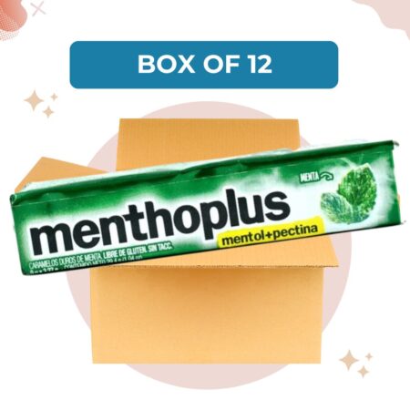 Menthoplus Menta, Mint Lyptus Hard Candy Whit Menthol and Pectina, 29.4 g / 1.03 oz ea (Box of 12)