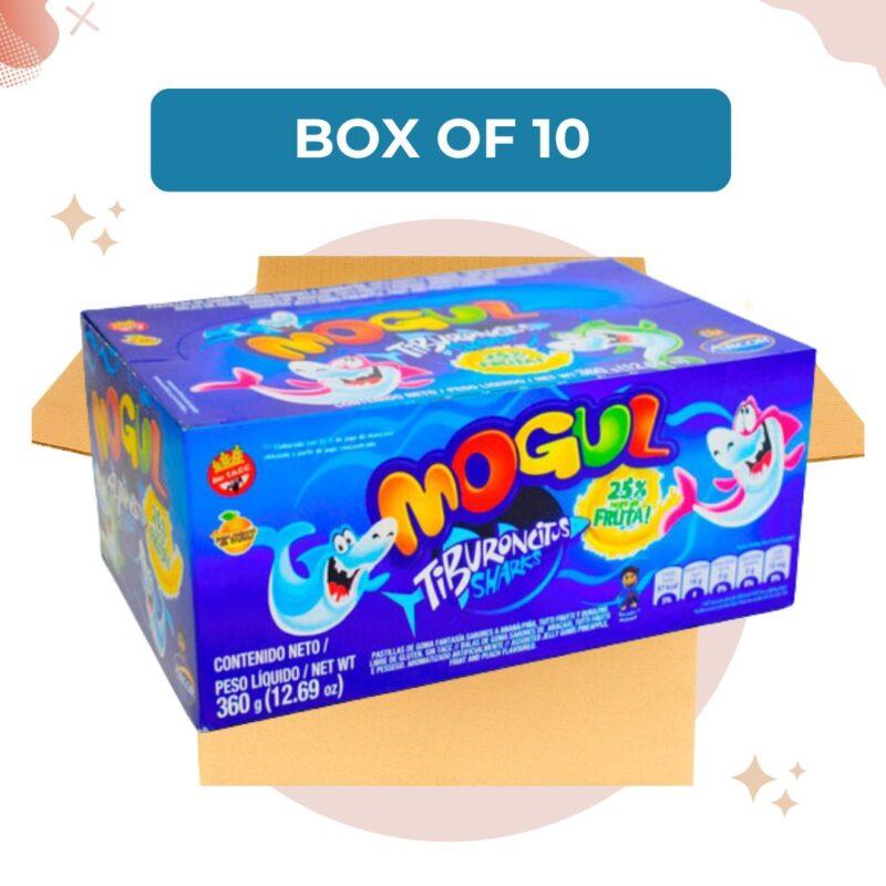 Mogul Gomitas Tiburoncitos Candies Gummies, 50 g / 1.64 oz (Box of 10)