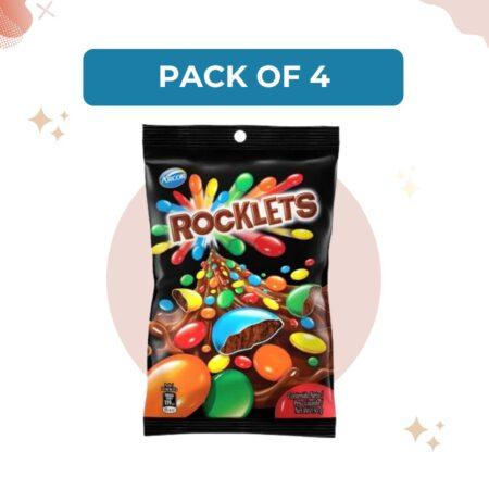 MINI ROCKLETS CONFITES - CANDIED CHOCOLATE, 150G (PACK OF 4)